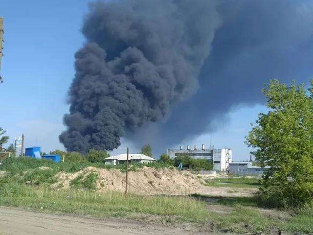 Пожар в промзоне Дзержинска