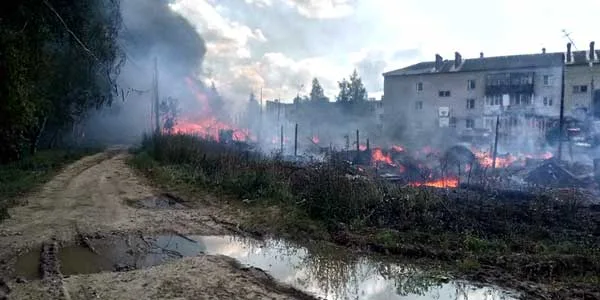 Крупный пожар произошел в Богородском районе