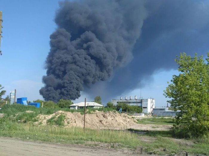 Пожар в промзоне Дзержинска