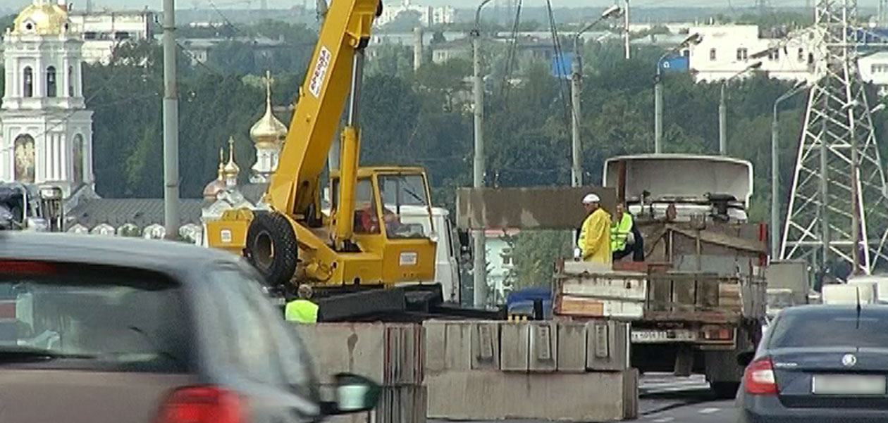 В Нижнем Новгороде начался ремонт Мызинского моста. Движение транспорта ограничено