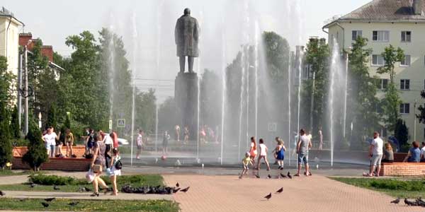 График работы фонтана на площади Ленина в Дзержинске