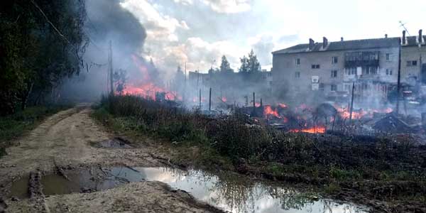 Крупный пожар произошел в Богородском районе