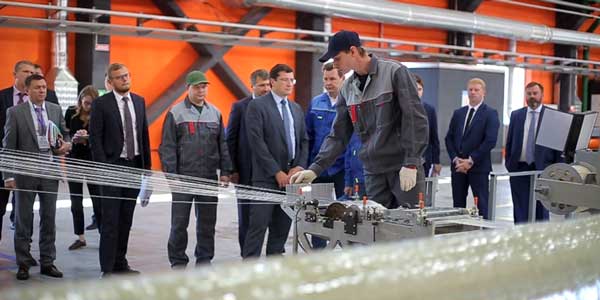 Промышленность на подъеме. В Дзержинске открыт цех по производству стеклопластиковых труб