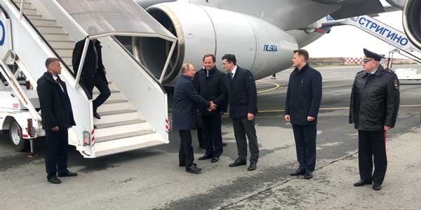 Владимир Путин прибыл в Нижний Новгород