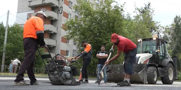 Дзержинский водоканал благоустроил территорию на Удриса