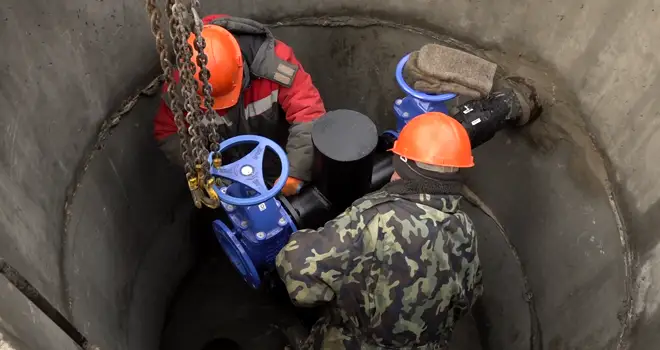 Финальный этап: Дзержинский водоканал продолжает работы по ремонту водовода на проспекте Циолковского