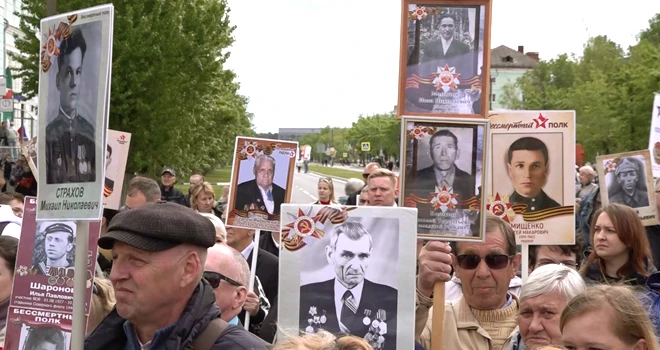 80-летие Великой Победы. 9 мая 2025 год: акция «Бессмертный полк» в Дзержинске
